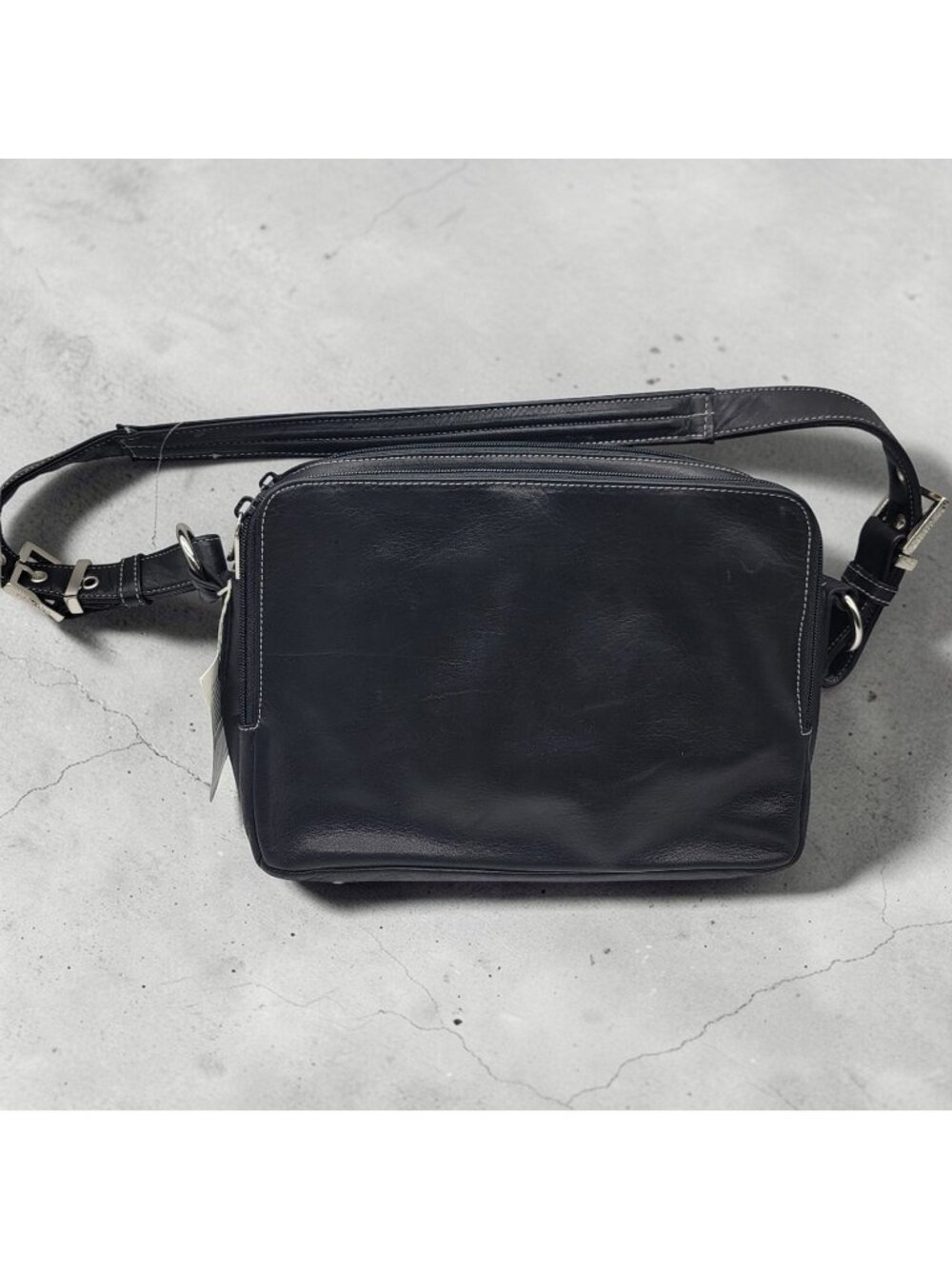 Perlina Buttery Black Leather Multi Compartment Purse NWT